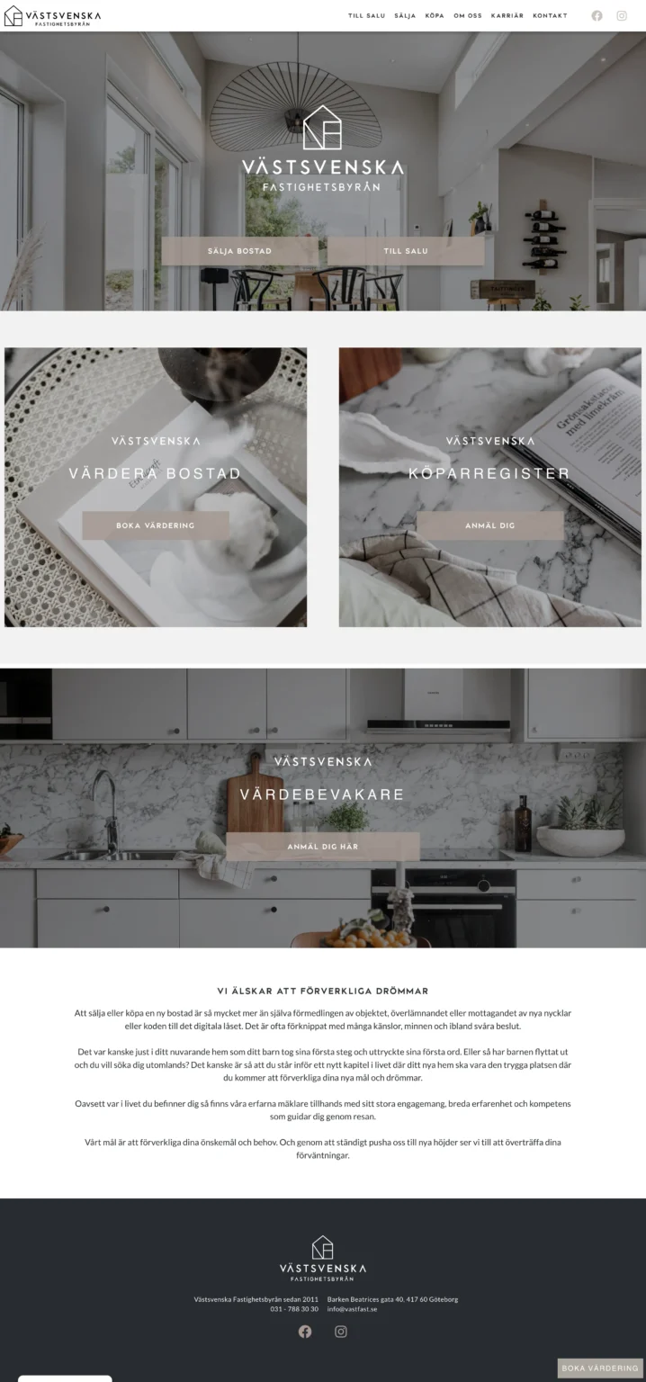 västsvenska fastighetsbyrån hemsida